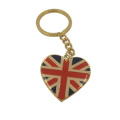 Сувенирные подарки Подгонянный флаг Великобритании эпоксидной металлический Брелок